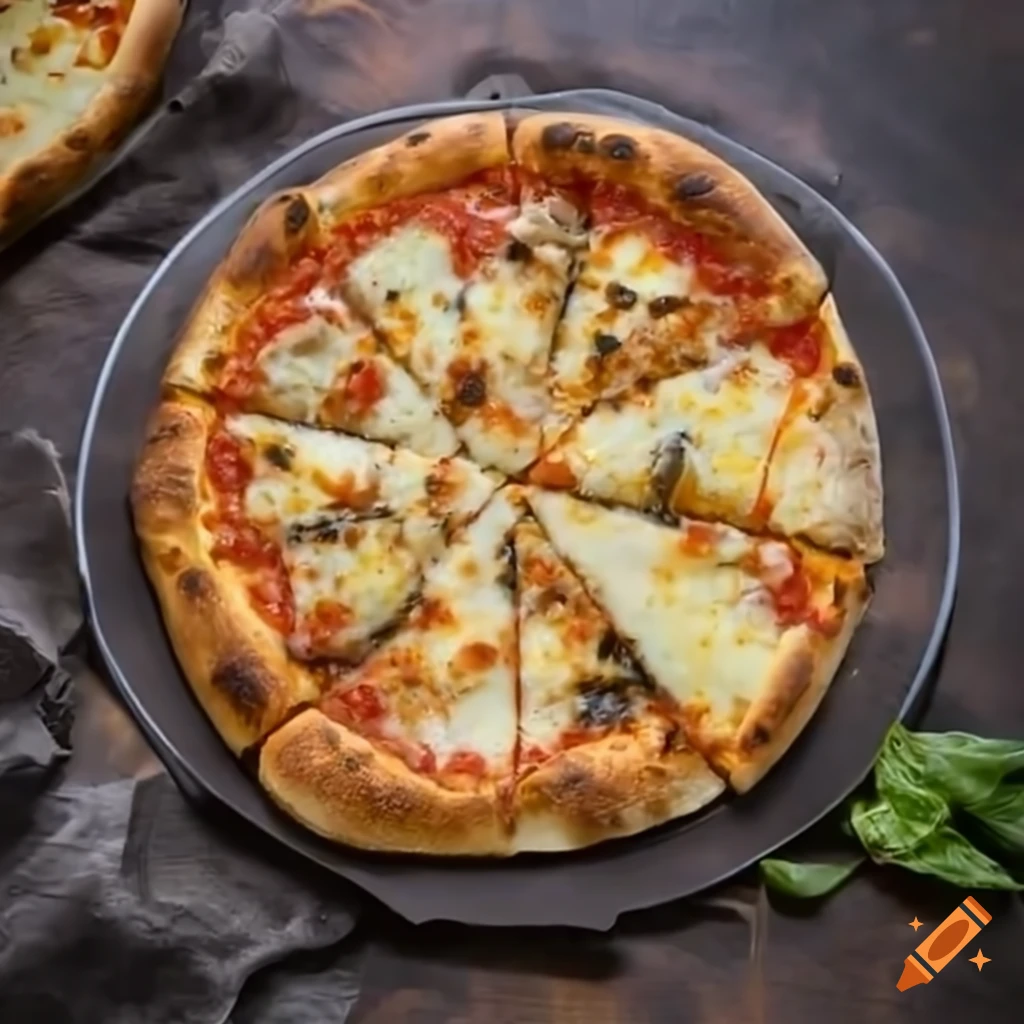 Four cheese pizza for professional announcement