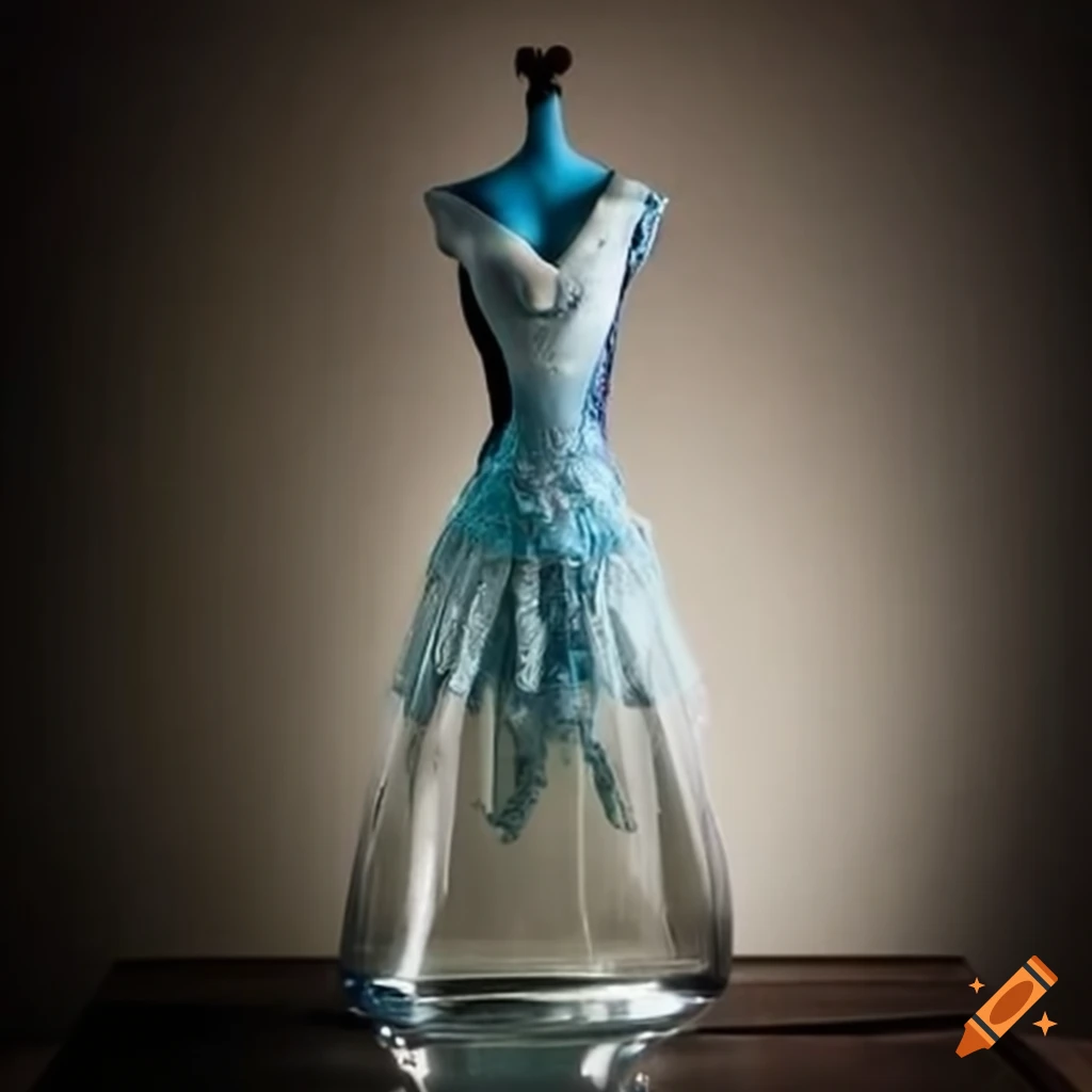 Glass vase inspired by Corpse Bride's dress