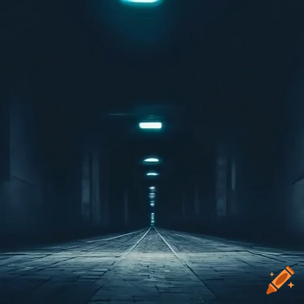 Dark circular metro lane