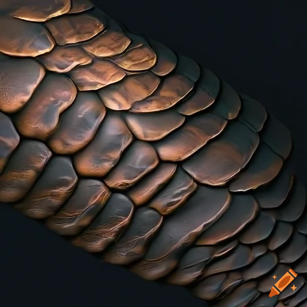 Photorealistic alligator scales texture in 4k resolution