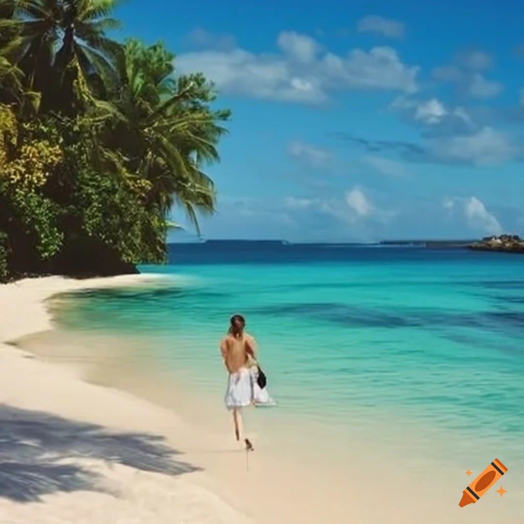 Exotic beach on an island