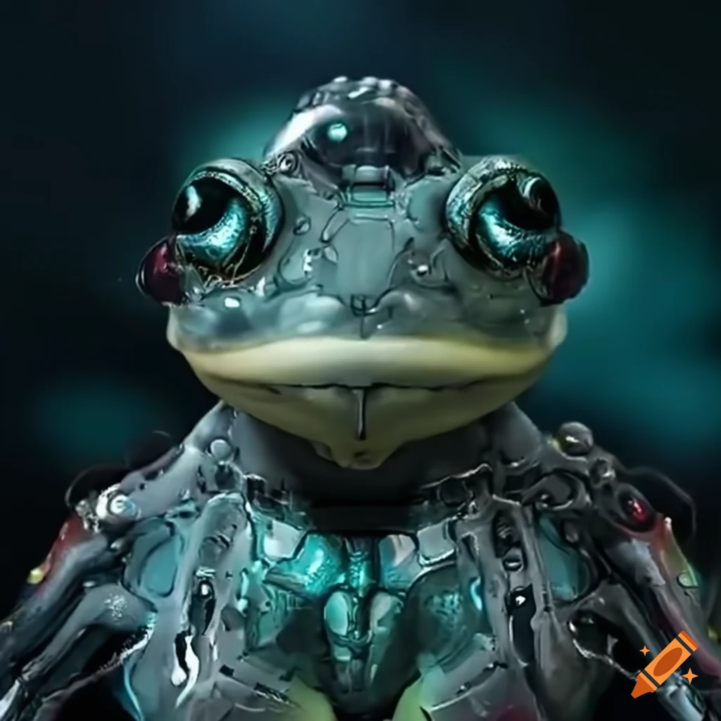 Cyborg frog AI screaming