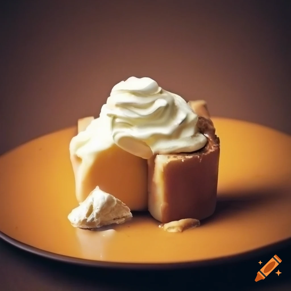 Aged cheddar cheese with whipped cream