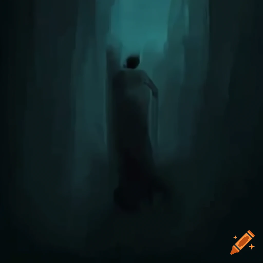 Man trying to catch falling person in a dark scene