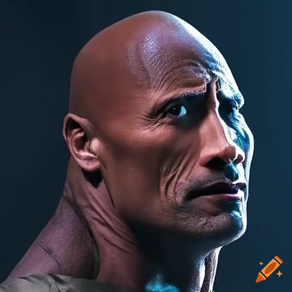 Dwayne 'The Rock' Johnson in a cosmic power setting with other entities