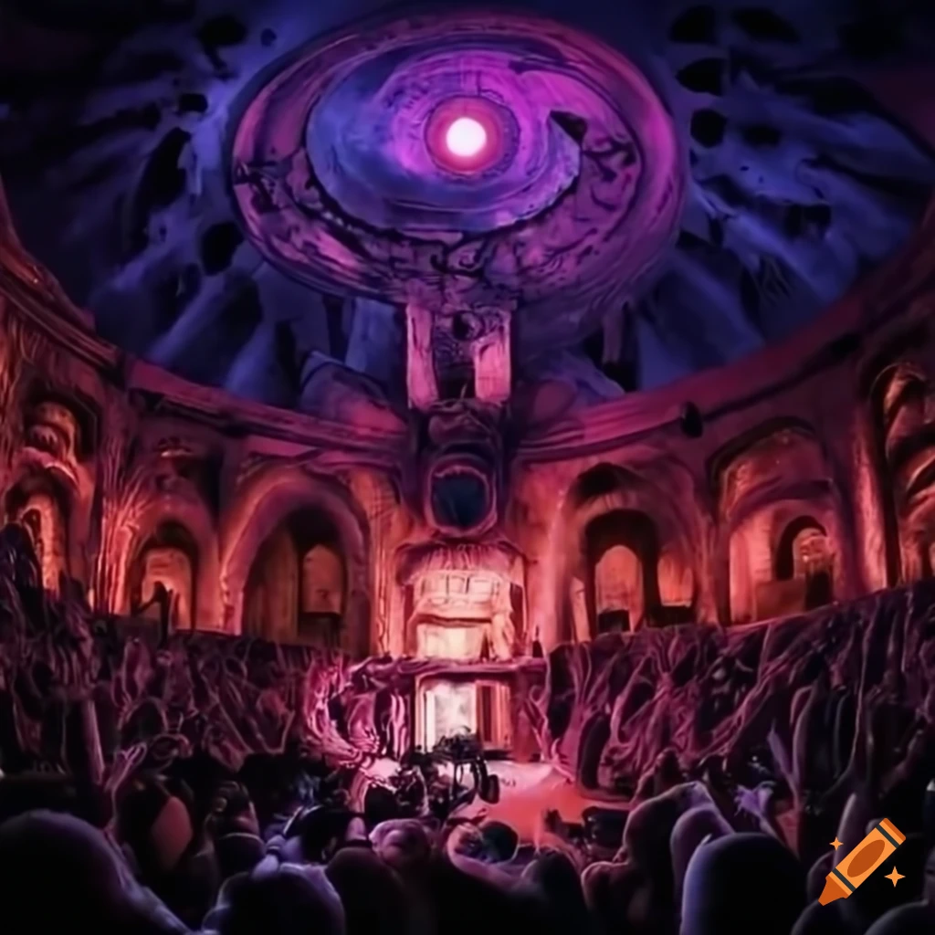 Ultimate Thumb Fighting Championship in a surreal amphitheater