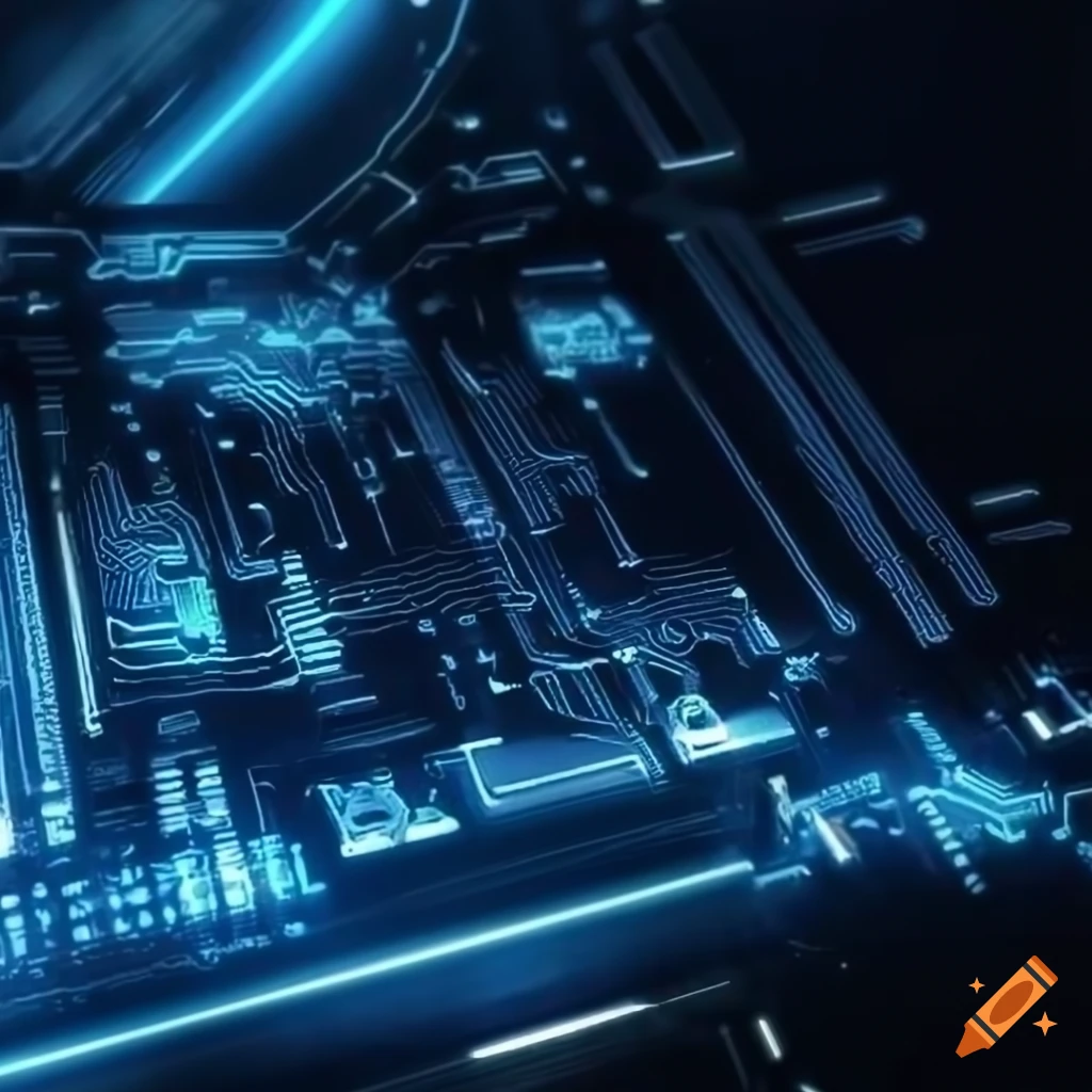 Electronic gadgets and circuits in high-tech wallpaper design