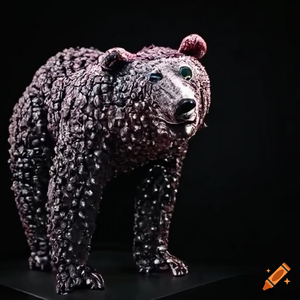 Bear artwork with blackberry fur design