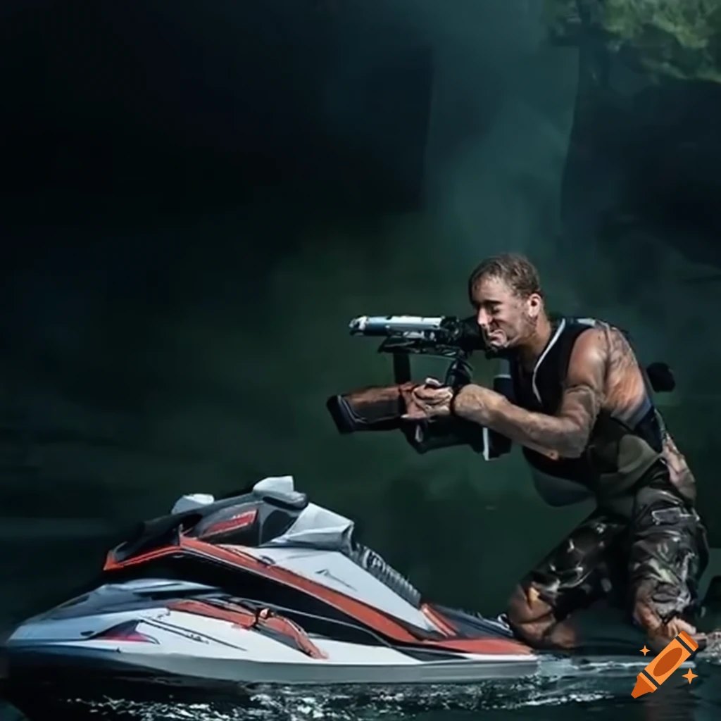 Jet skiing and paintball shooting adventure