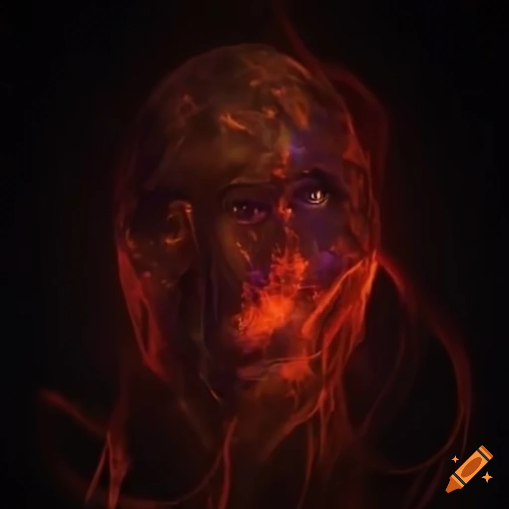 Powerful forms dissolving into shimmering light during a fight