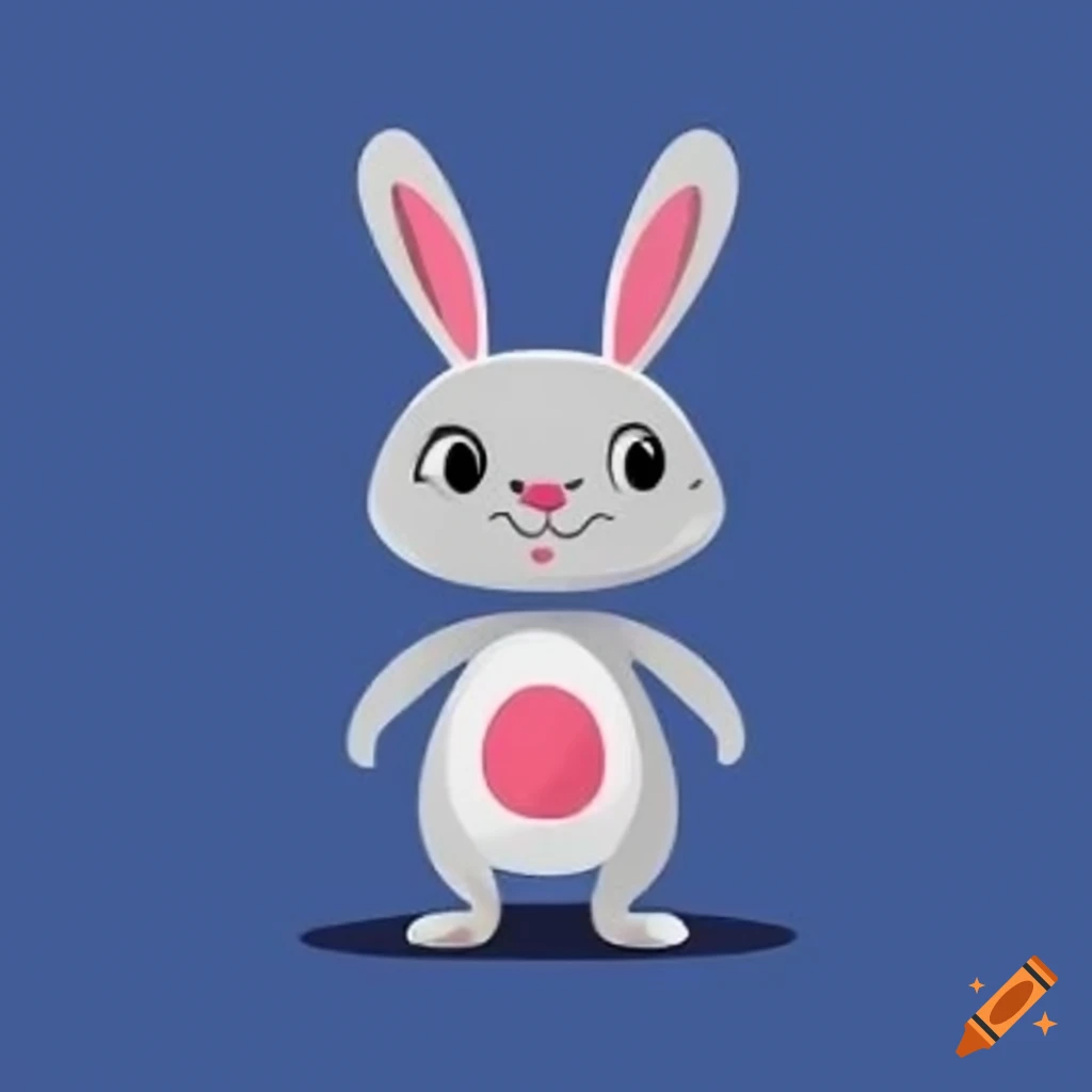 Cartoon rabbit character promoting sustainability for children