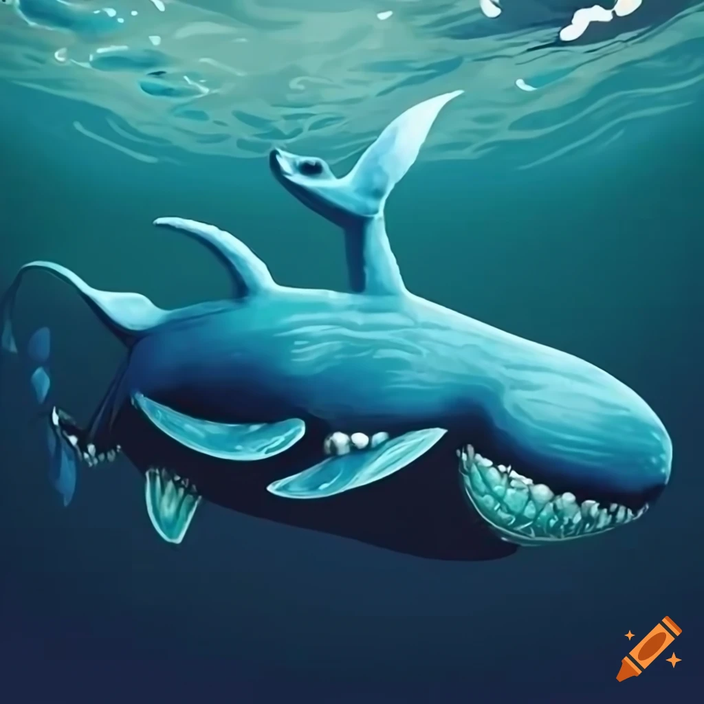 A dog and a whale