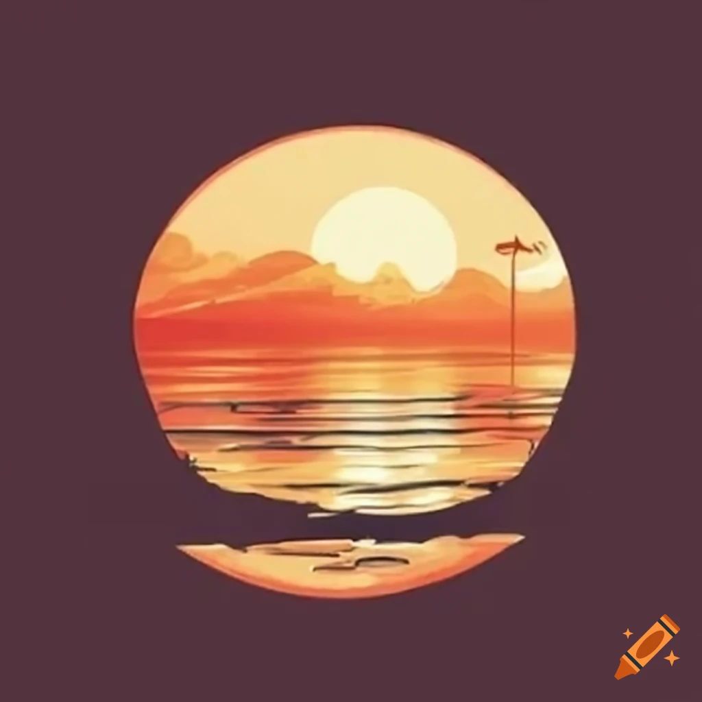 Serene sunrise over traditional Japanese landscape with warm light
