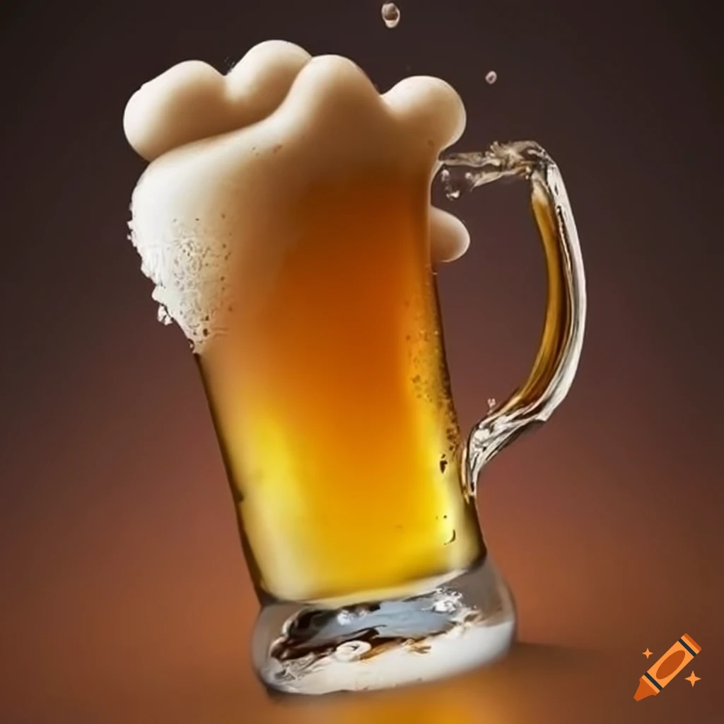 Spilled pint of beer on the ground