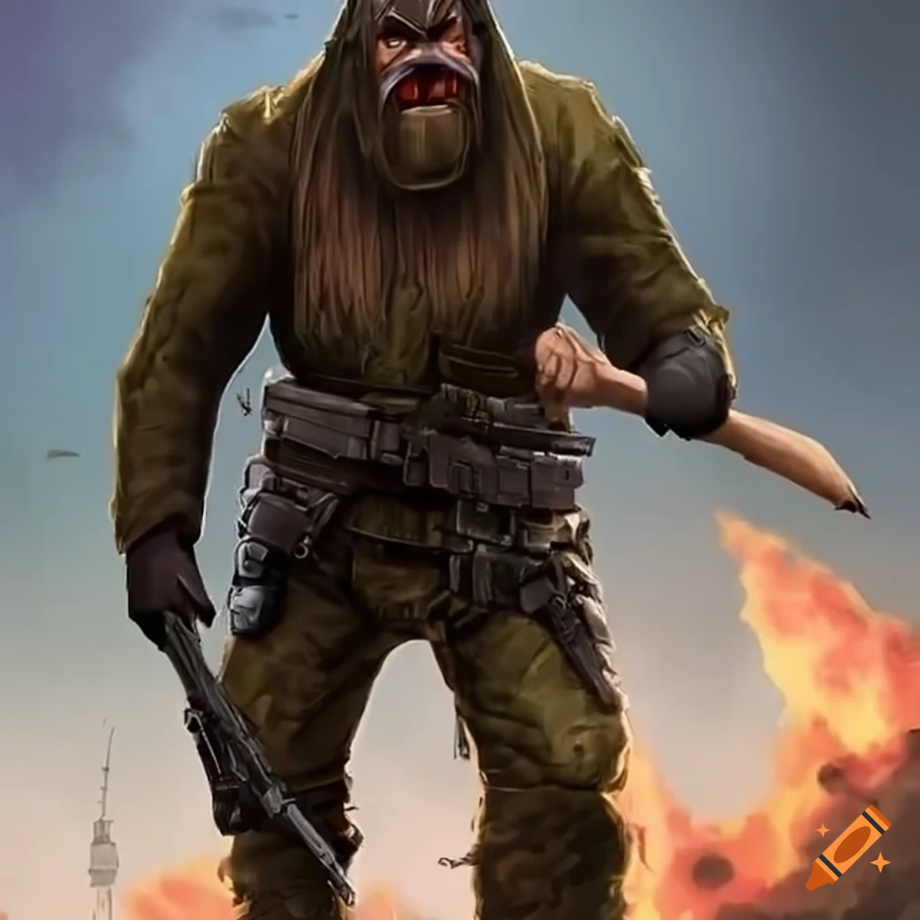 Fully armored and armed sasquatch