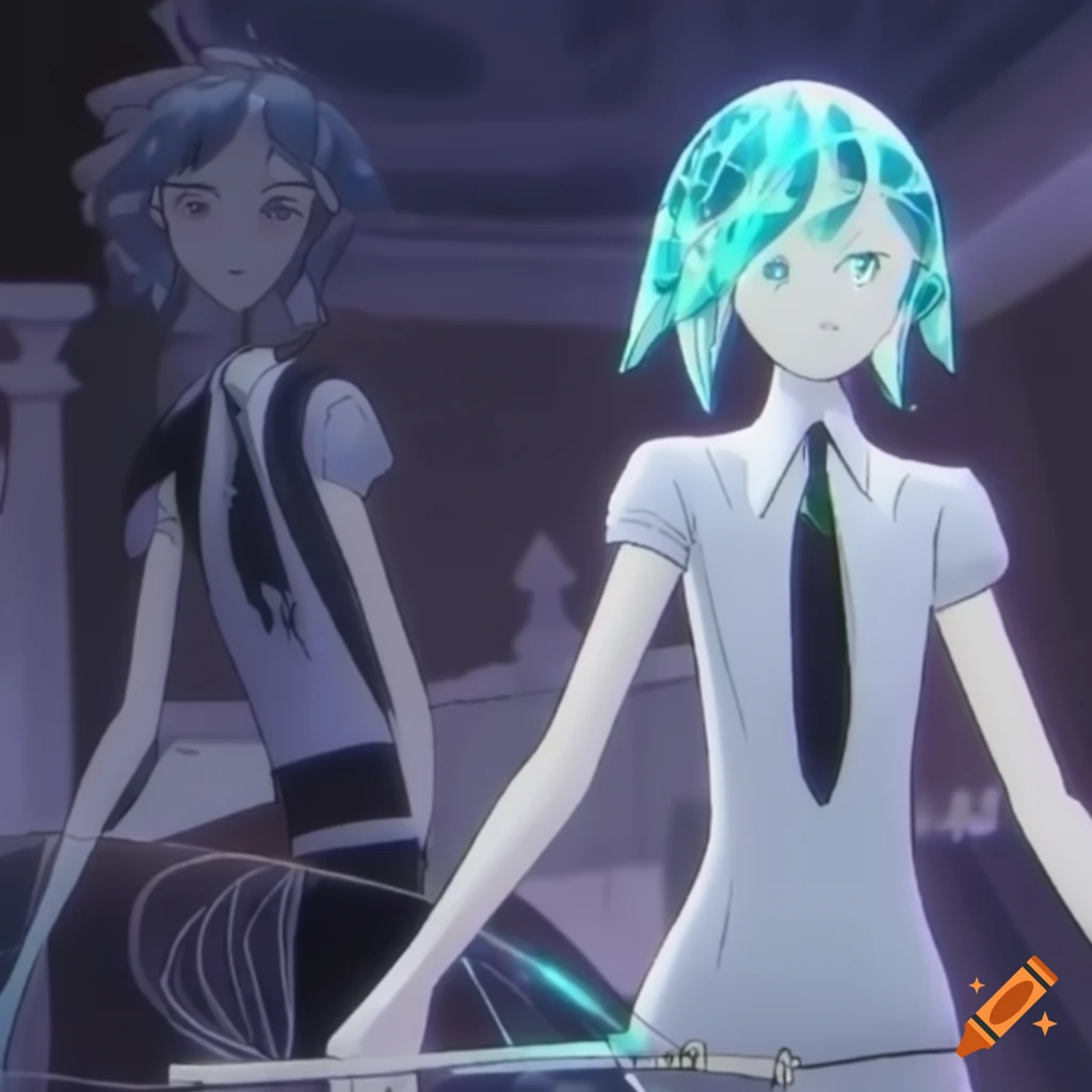Houseki no Kuni gems exploring a haunted mansion