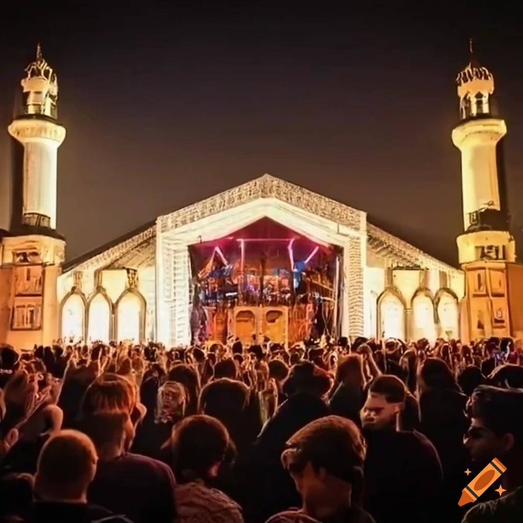 TRNSMT festival at Glasgow Central Mosque with electronica talent performing for a huge crowd