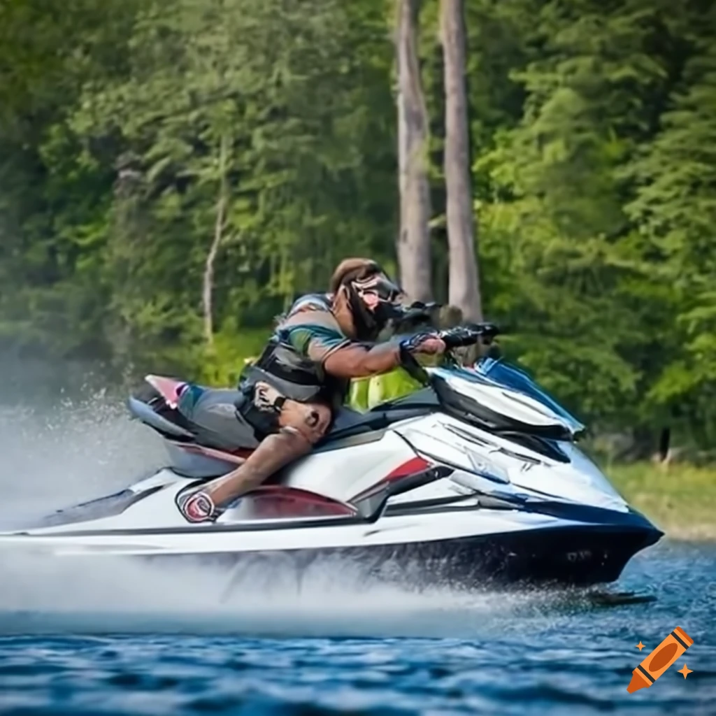 Jet skiing and paintball shooting adventure