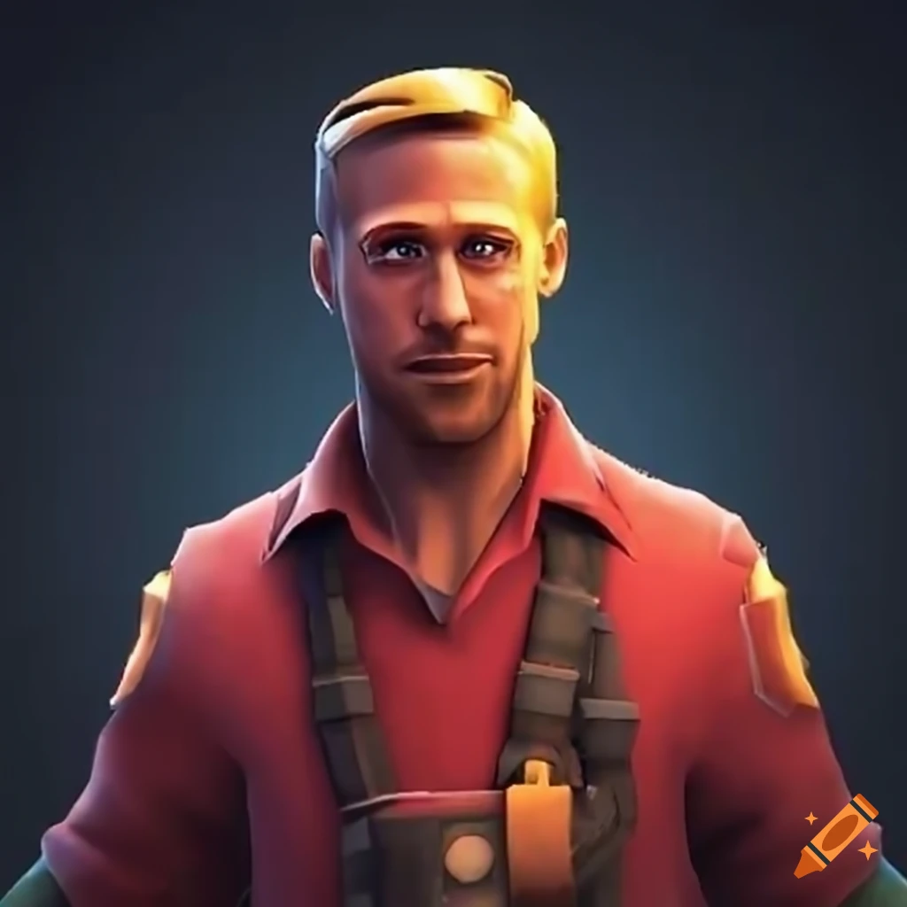 Ryan Gosling with TF2 mercenaries on TikTok