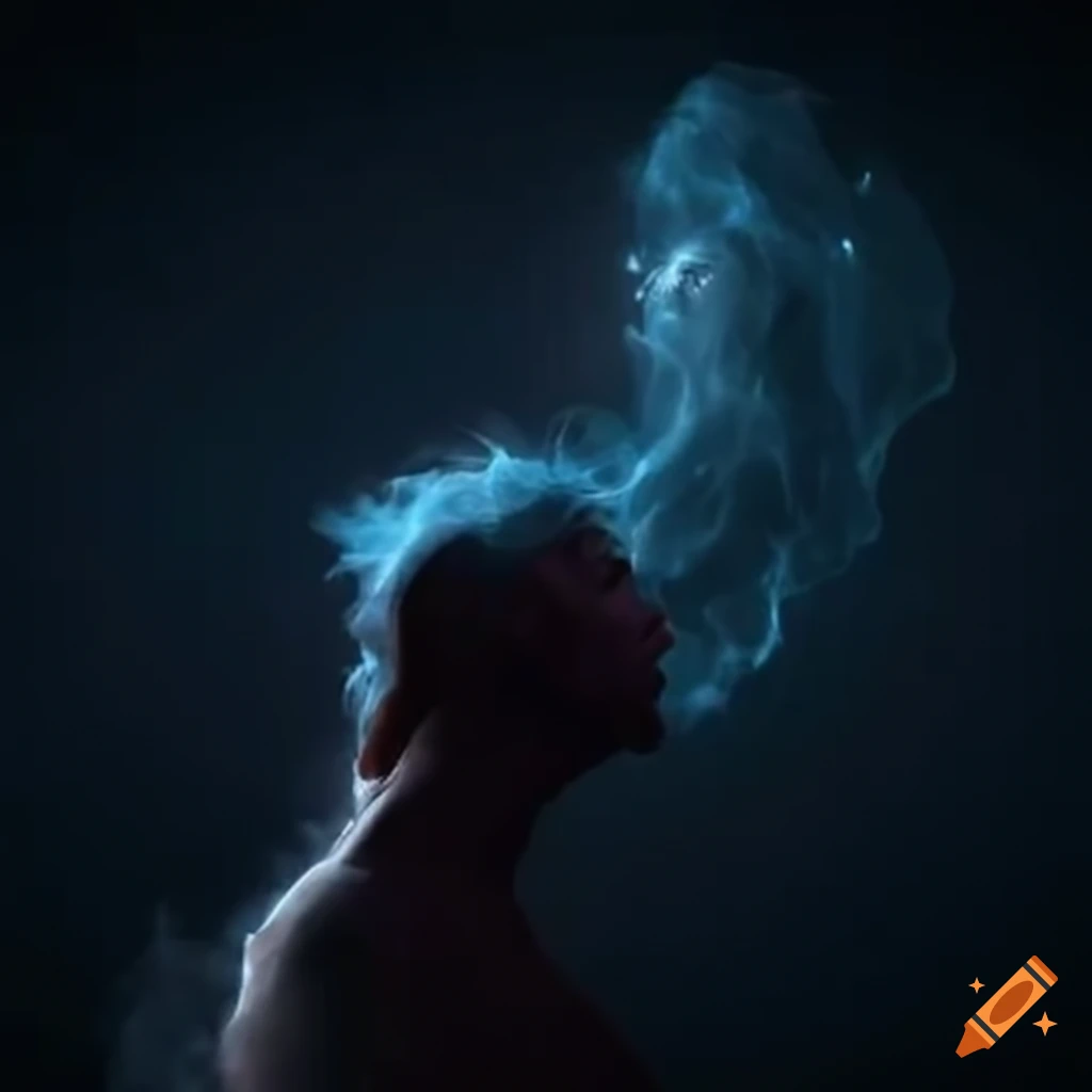 Two powerful fighting forms transforming into shimmering light
