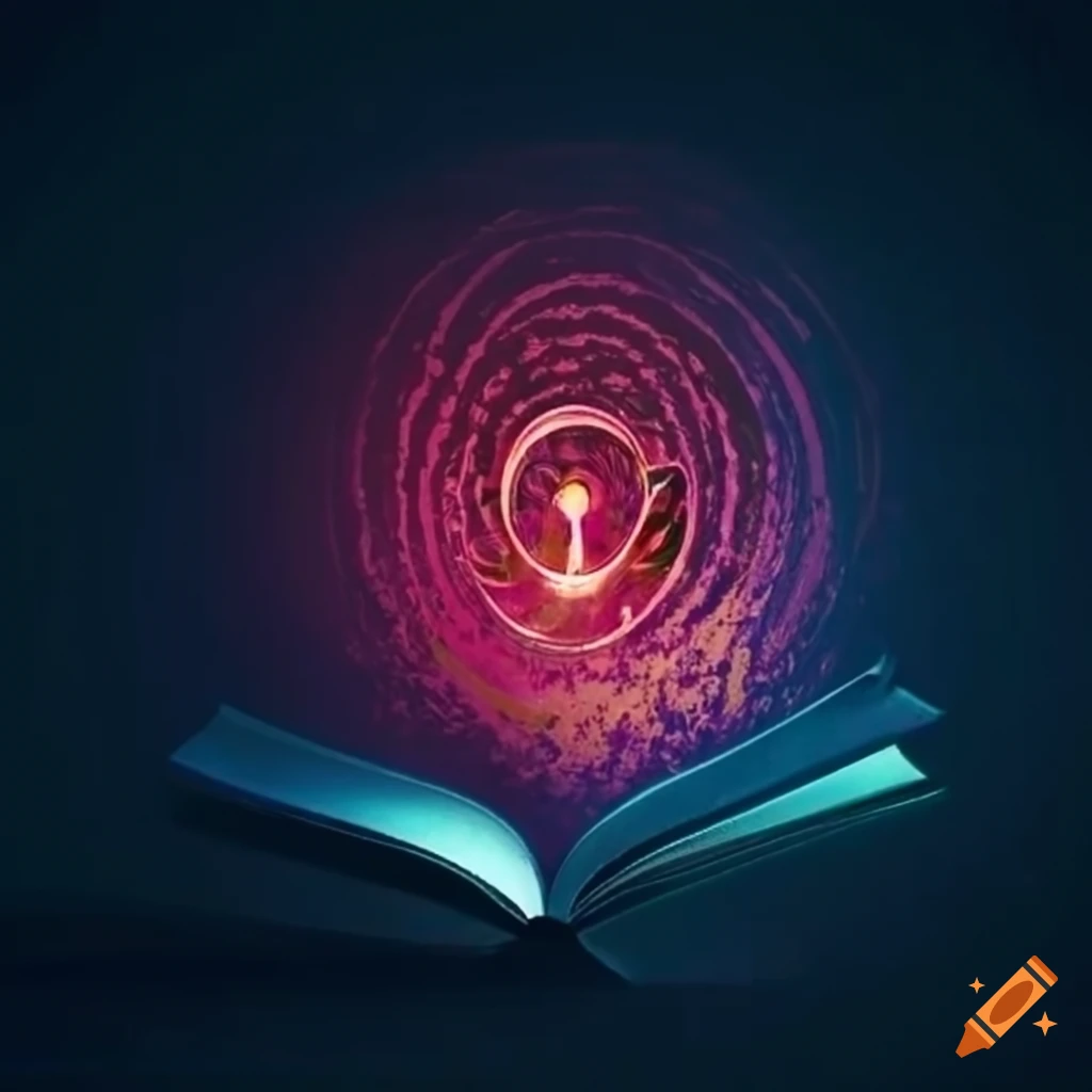 Book logo with dreams bursting out