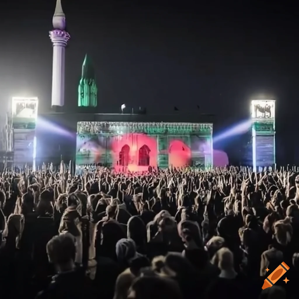TRNSMT festival at Glasgow Central Mosque with electronica talent performing for a huge crowd