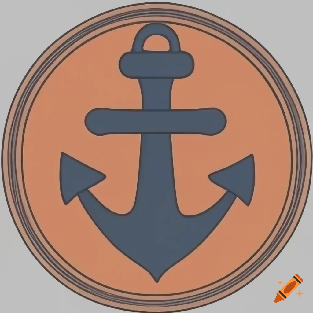 2D anchor guitar logo