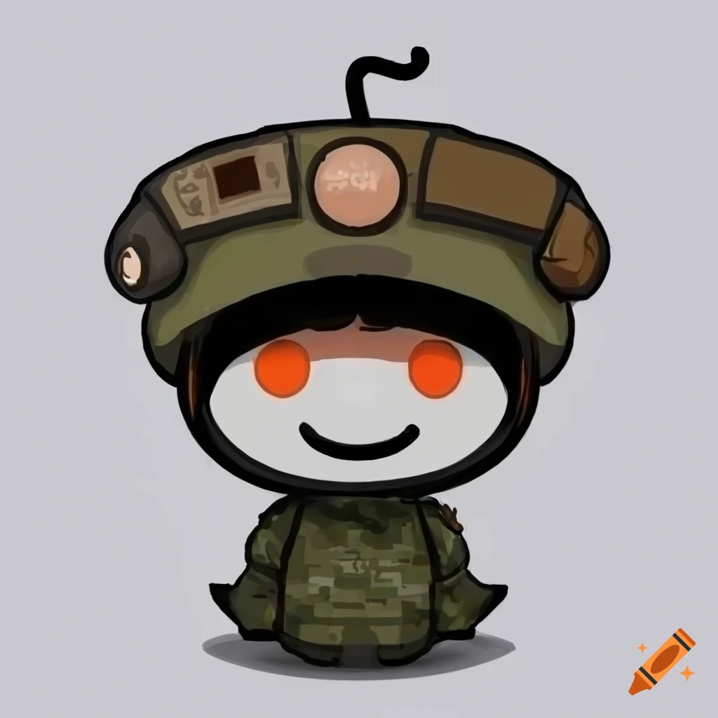 Reddit avatar in military attire