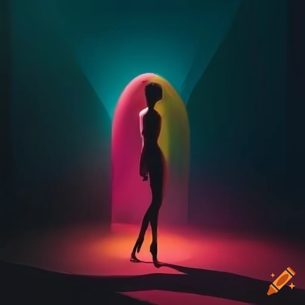 Album 'Desire' cover art blending vibrant colors and shadows in a surreal landscape