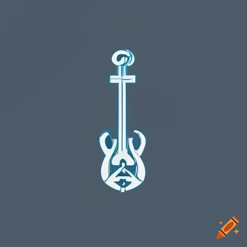 2D Anchor Guitar Logo