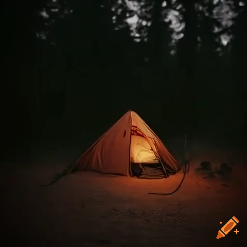 Werewolves camping in the moonlight shadow