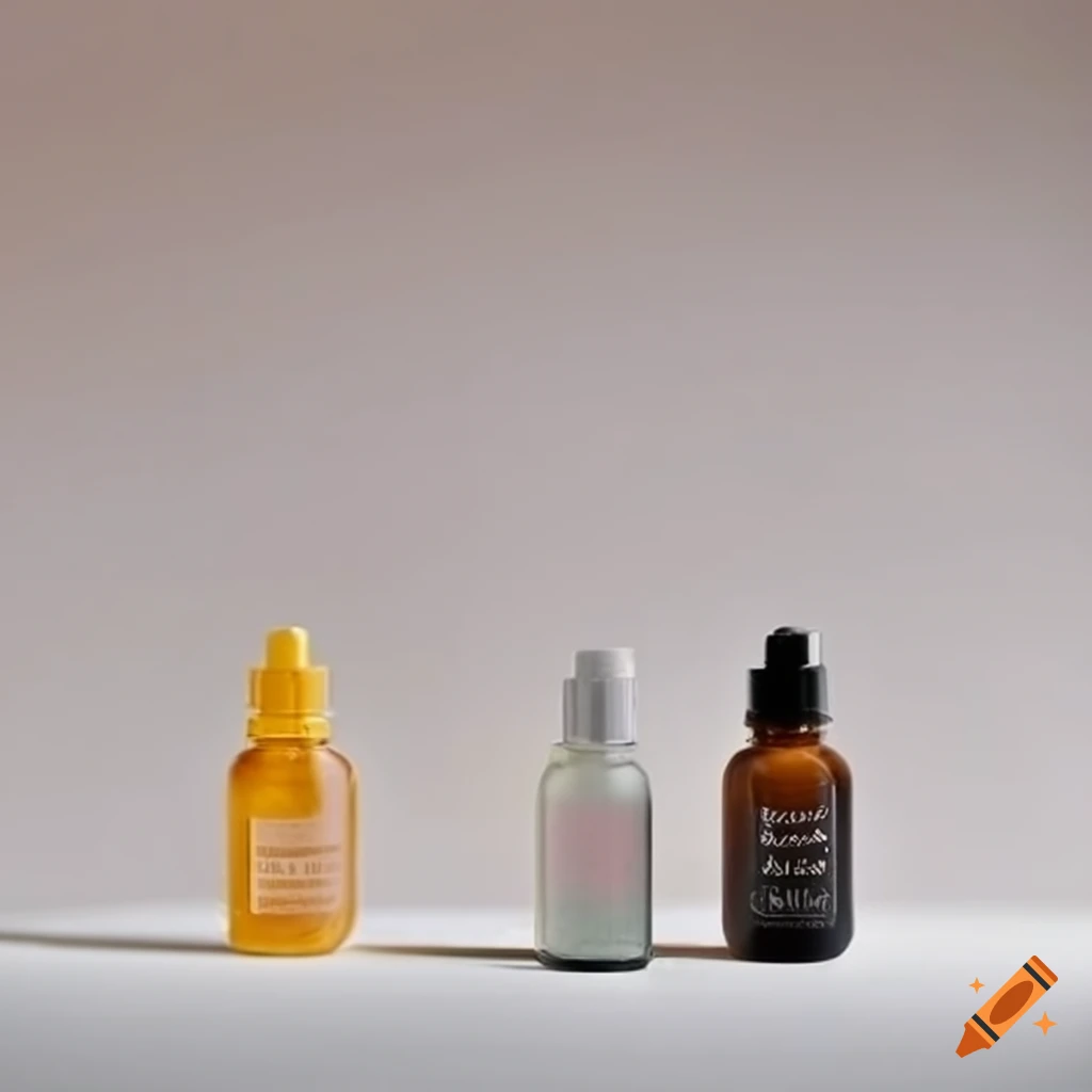 Serum bottles with packaging