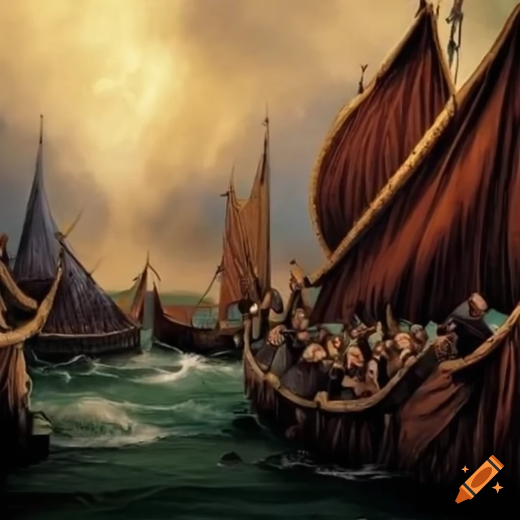 Viking invasion in 9th century Brittany