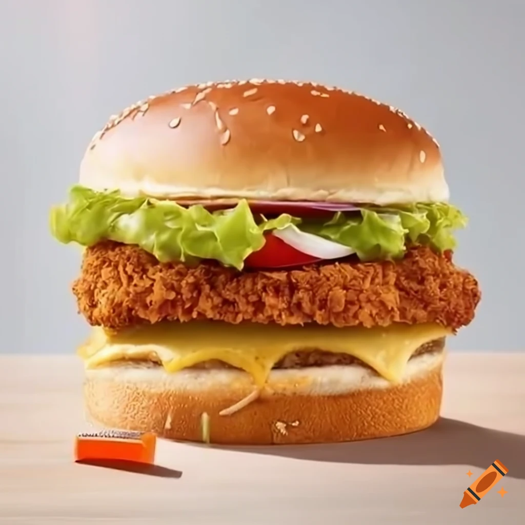 Delicious KFC Zinger Burger in high definition