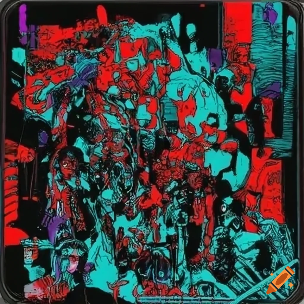 Black midi chaotic album cover on Craiyon