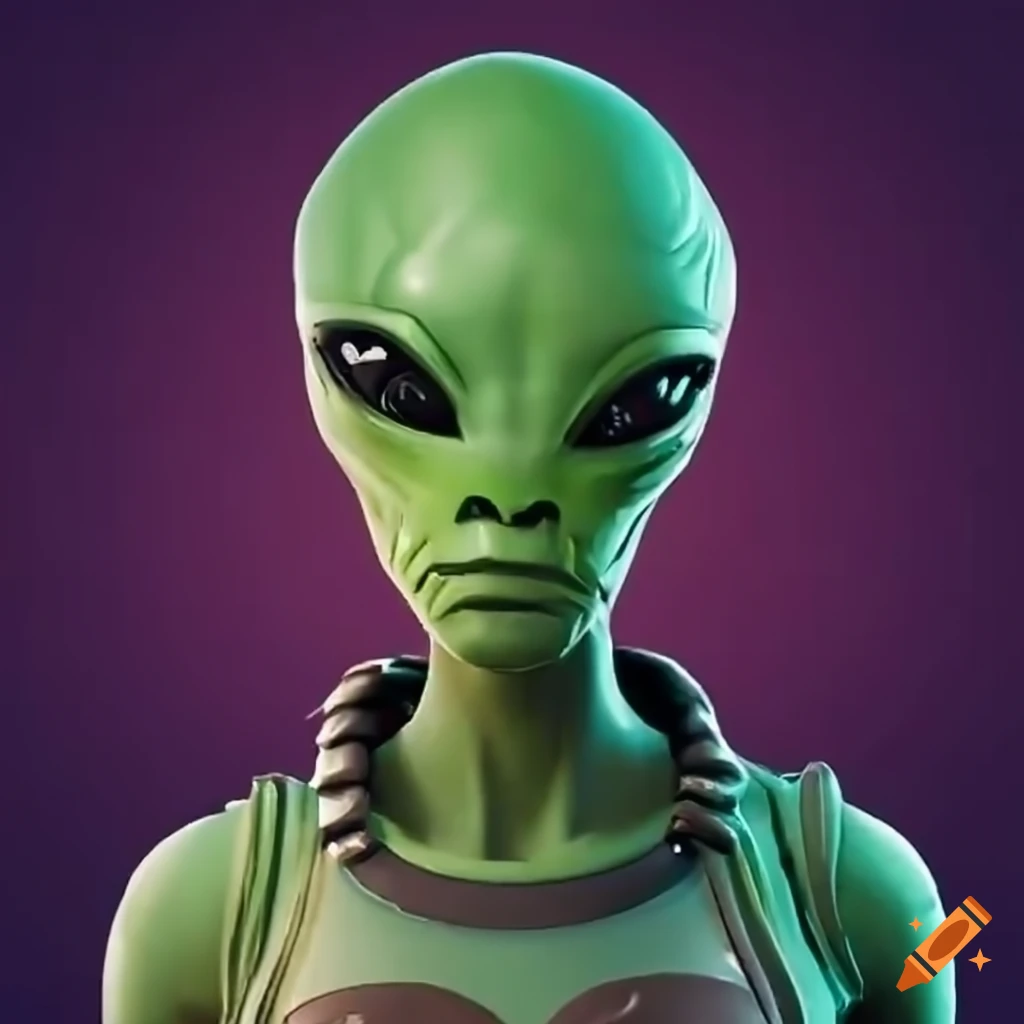 Alien character in Fortnite game