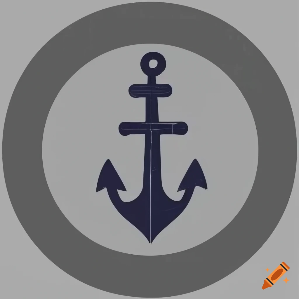 2D anchor guitar logo