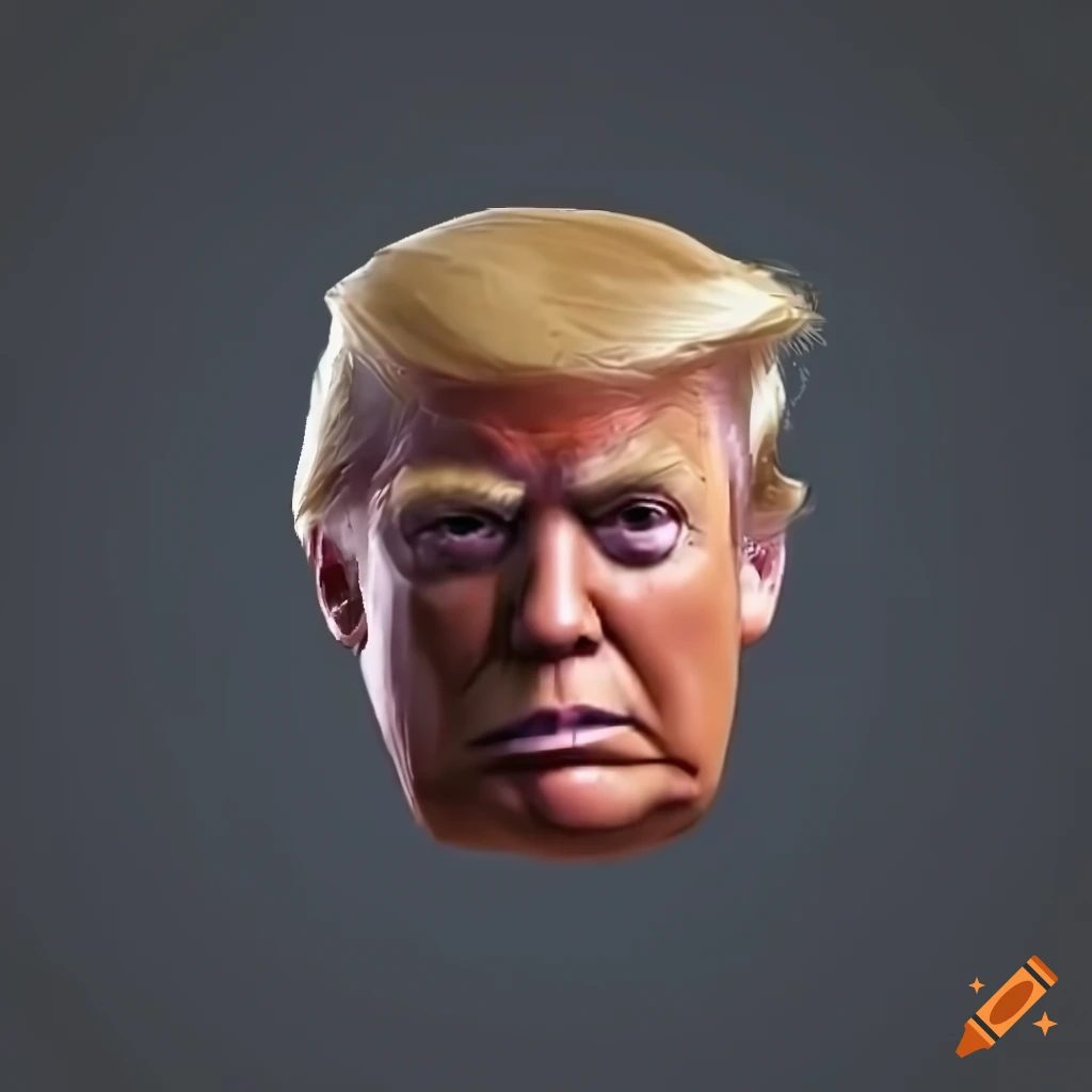 Texture of a head resembling Donald Trump for Roblox avatar customization