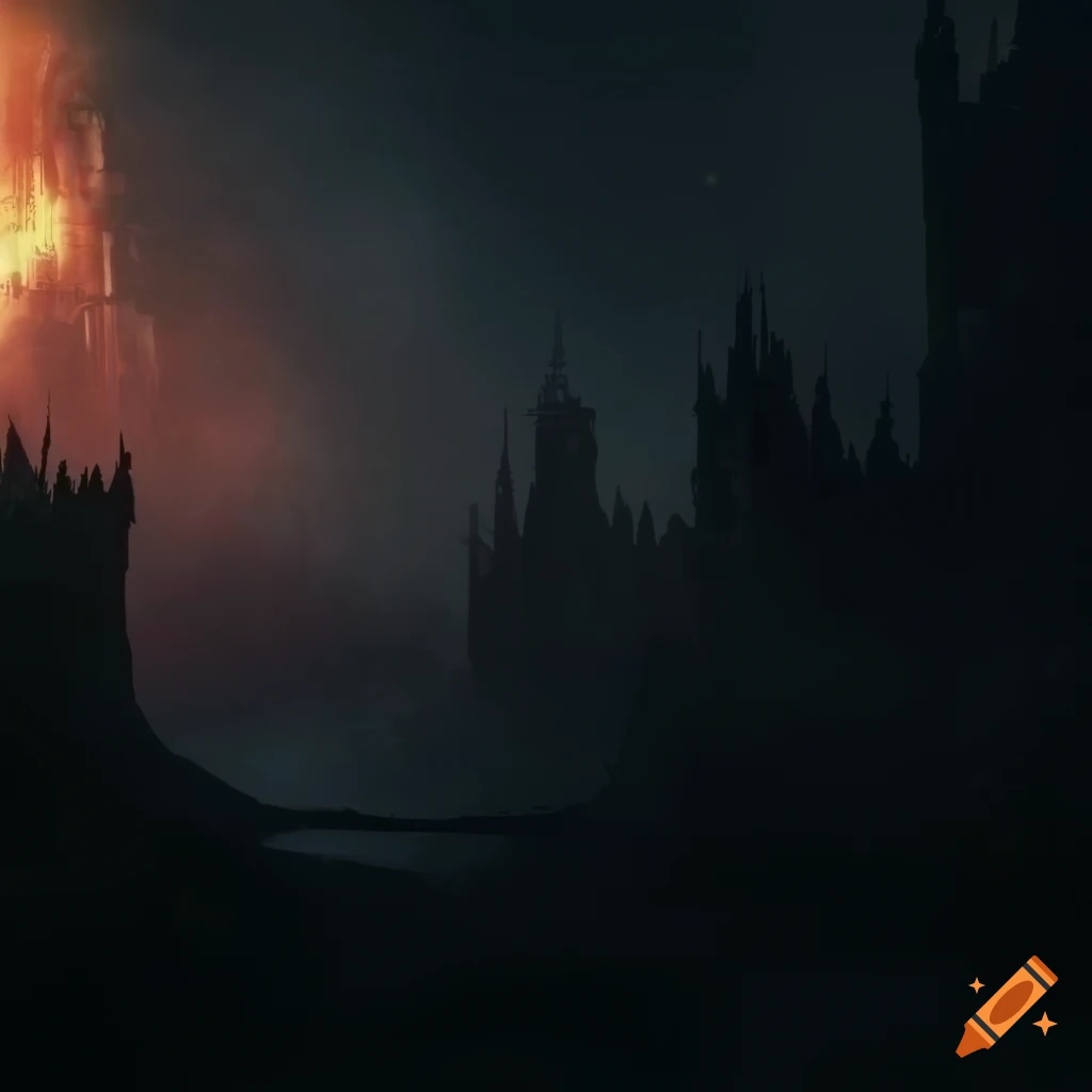 Dark Souls background with a melancholic and atmospheric vibe