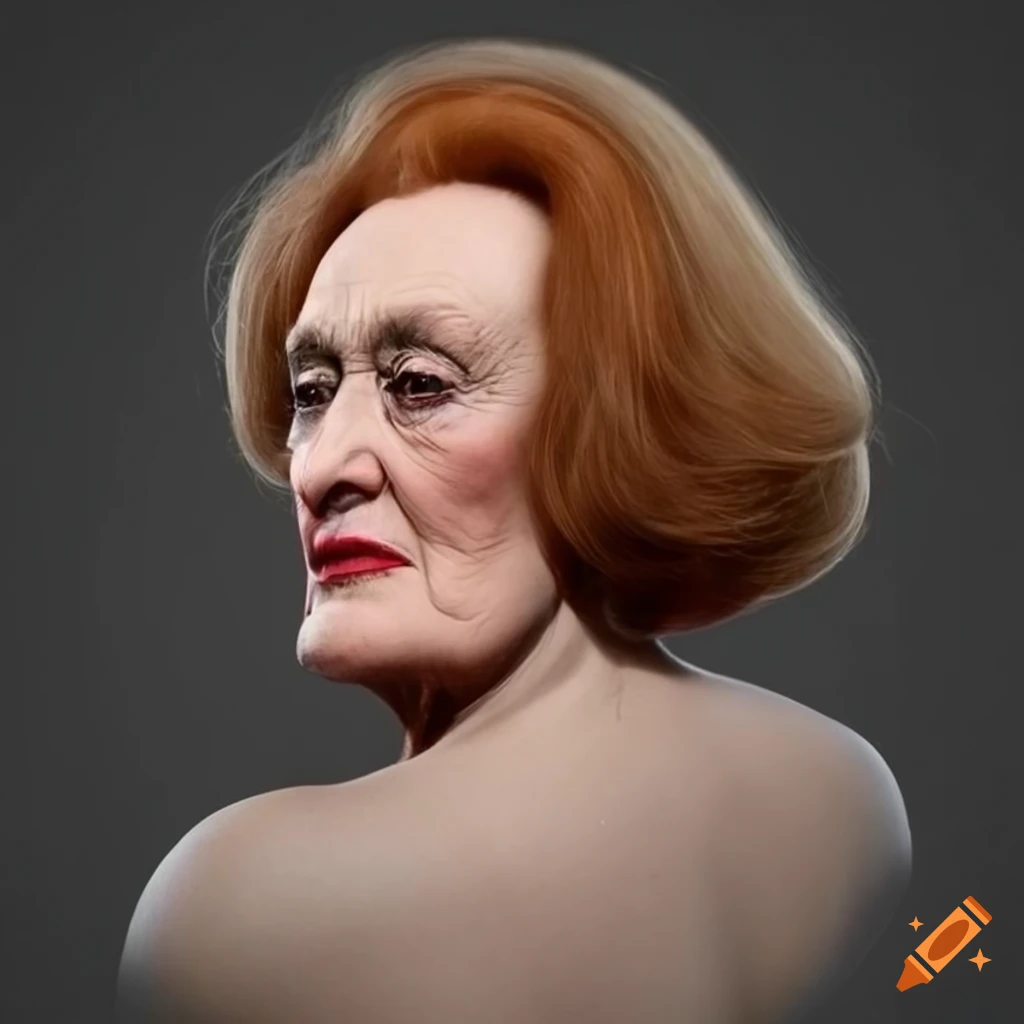 Dame Joan Sutherland in profile with head tilted back slightly