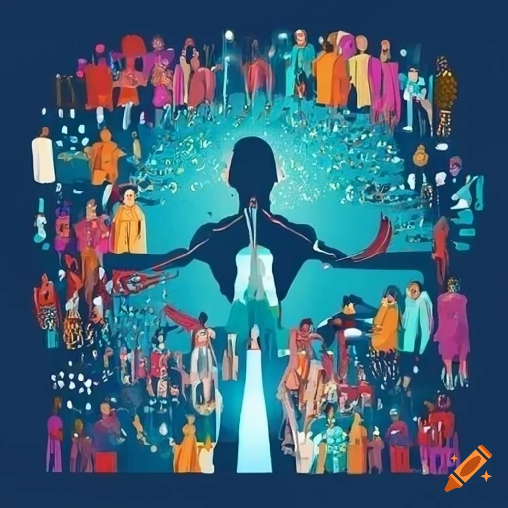 Infographic concept of shared ownership of famous art piece
