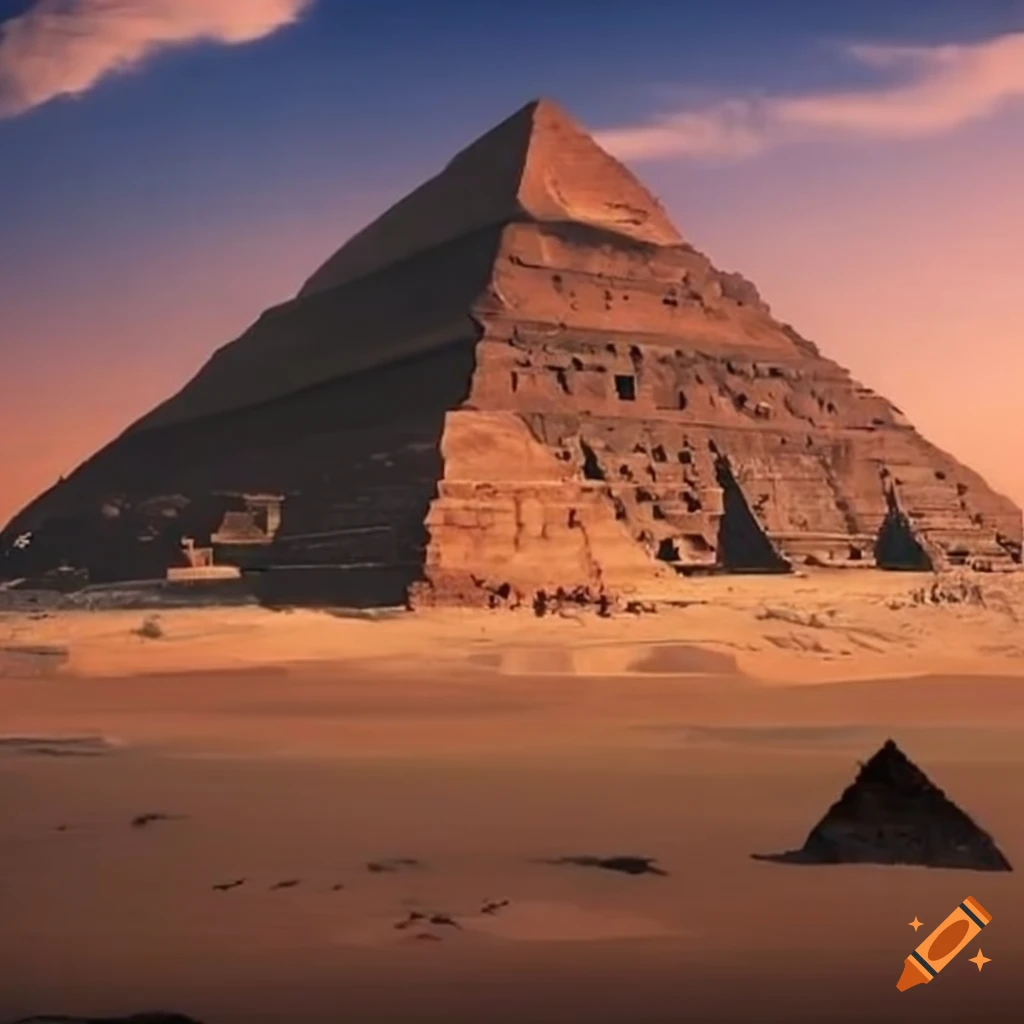 Ancient Egyptian pyramid resembling the colosseum