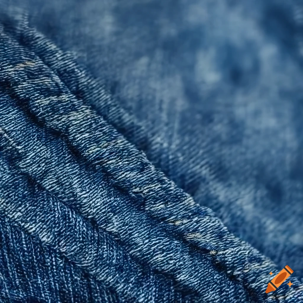 Extreme close-up of detailed denim fabric texture