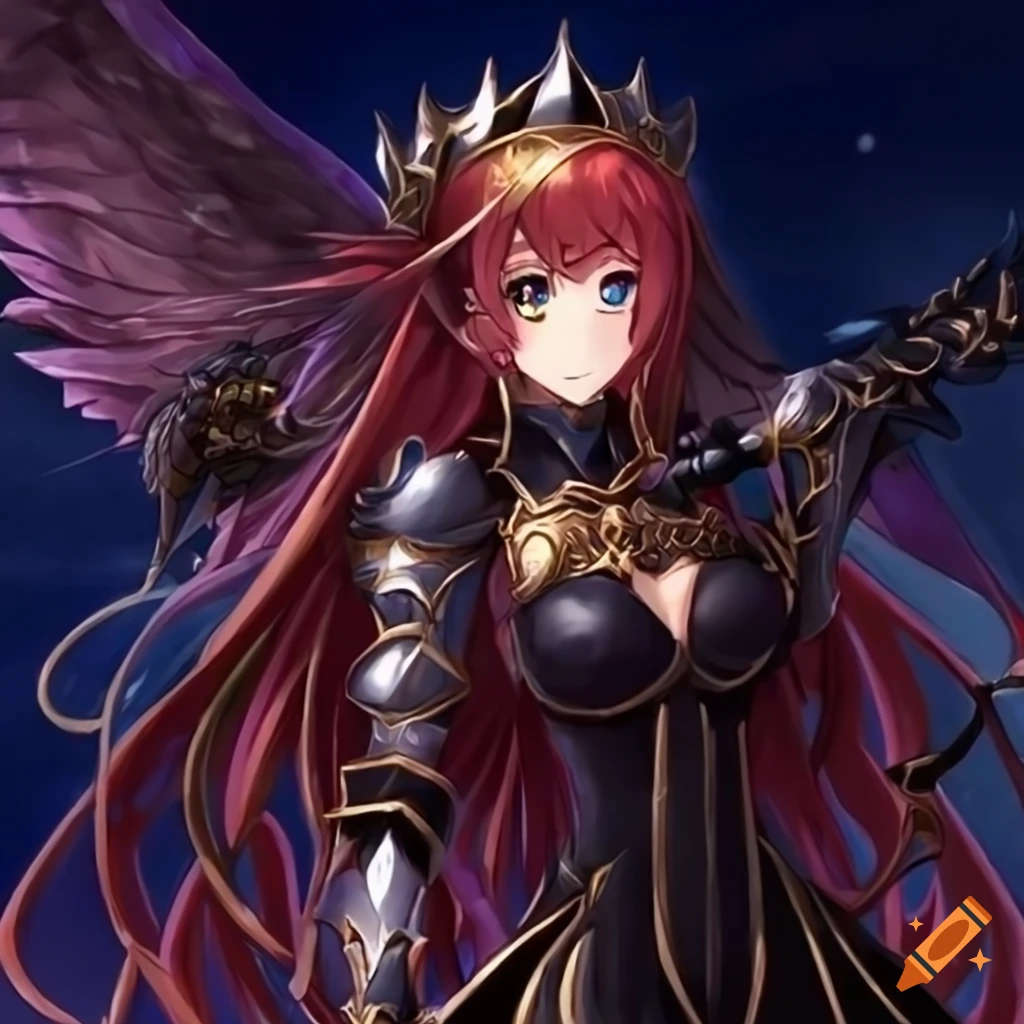 Anime queen saint Mary with noble night-elf troopers holding weapons on  Craiyon, image size:1024x1024
