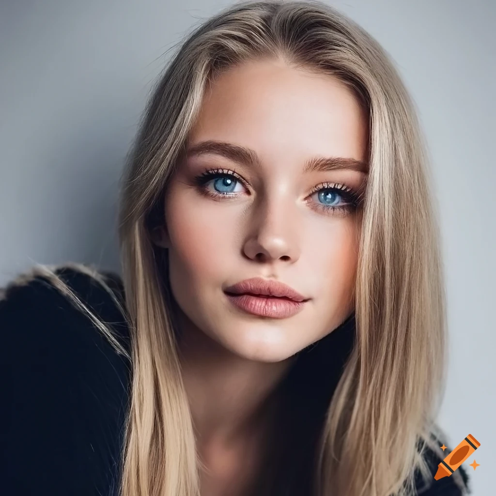 Portrait Of A Friendly Smiling Nordic Girl In Traditional Outfit With portrait-of-a-friendly-smiling-nordic-girl-in-traditional-outfit-with