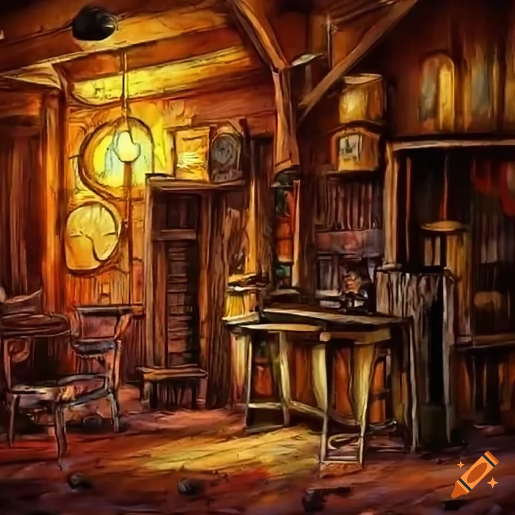 Old style western bar saloon from the past