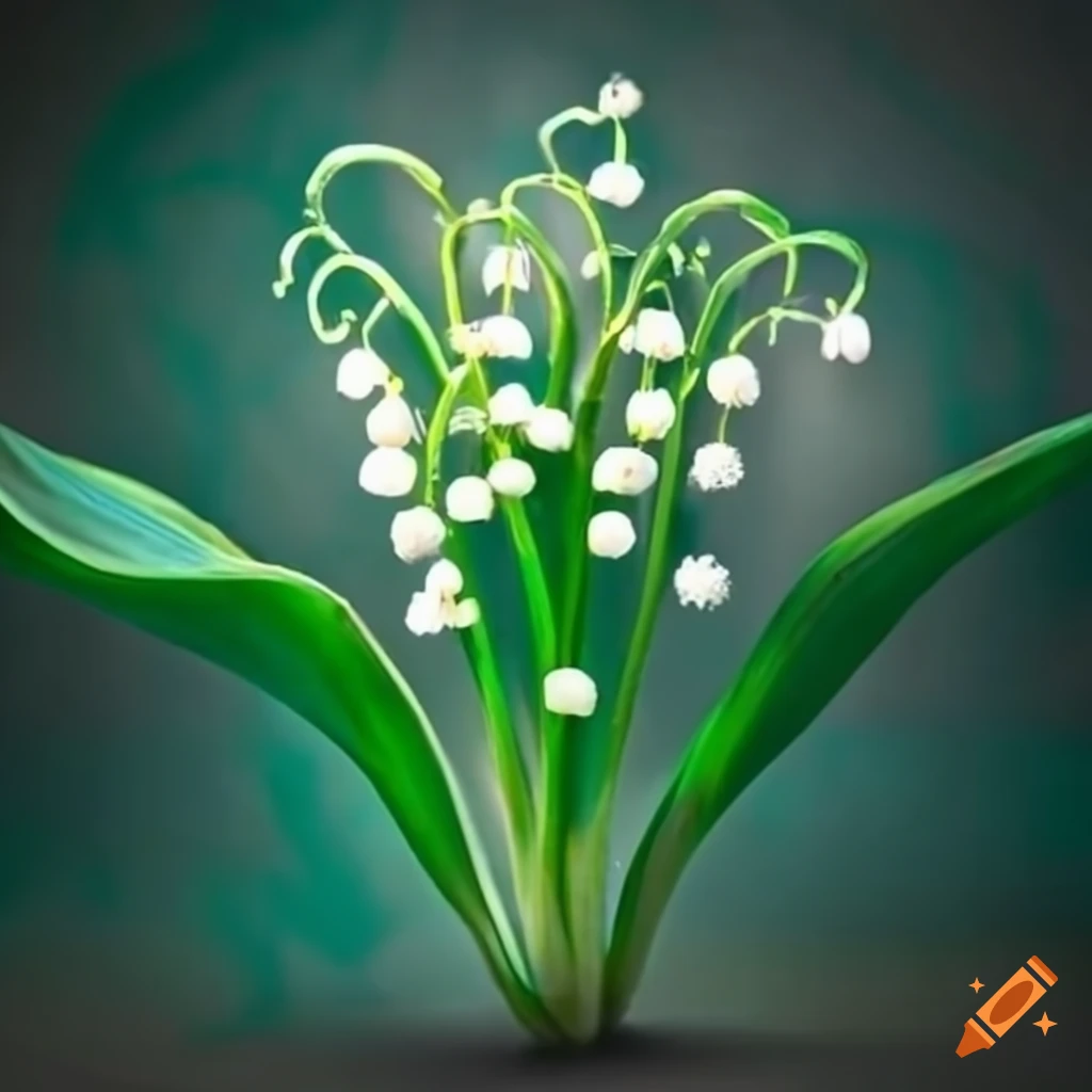 Emerald crystal lily of the valley flowers