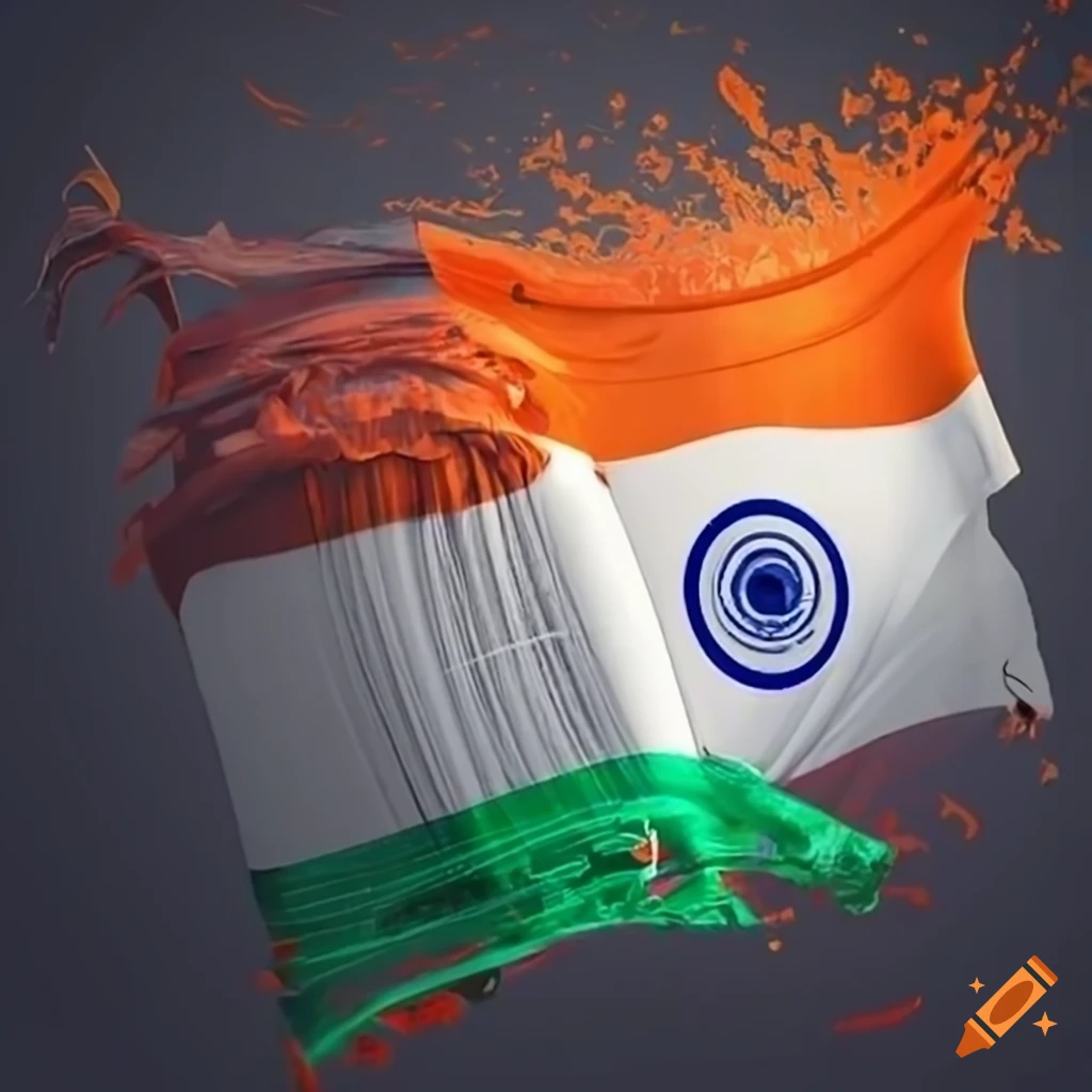 Exciting Independence Day banner for an EV charging app with saffron and white colors