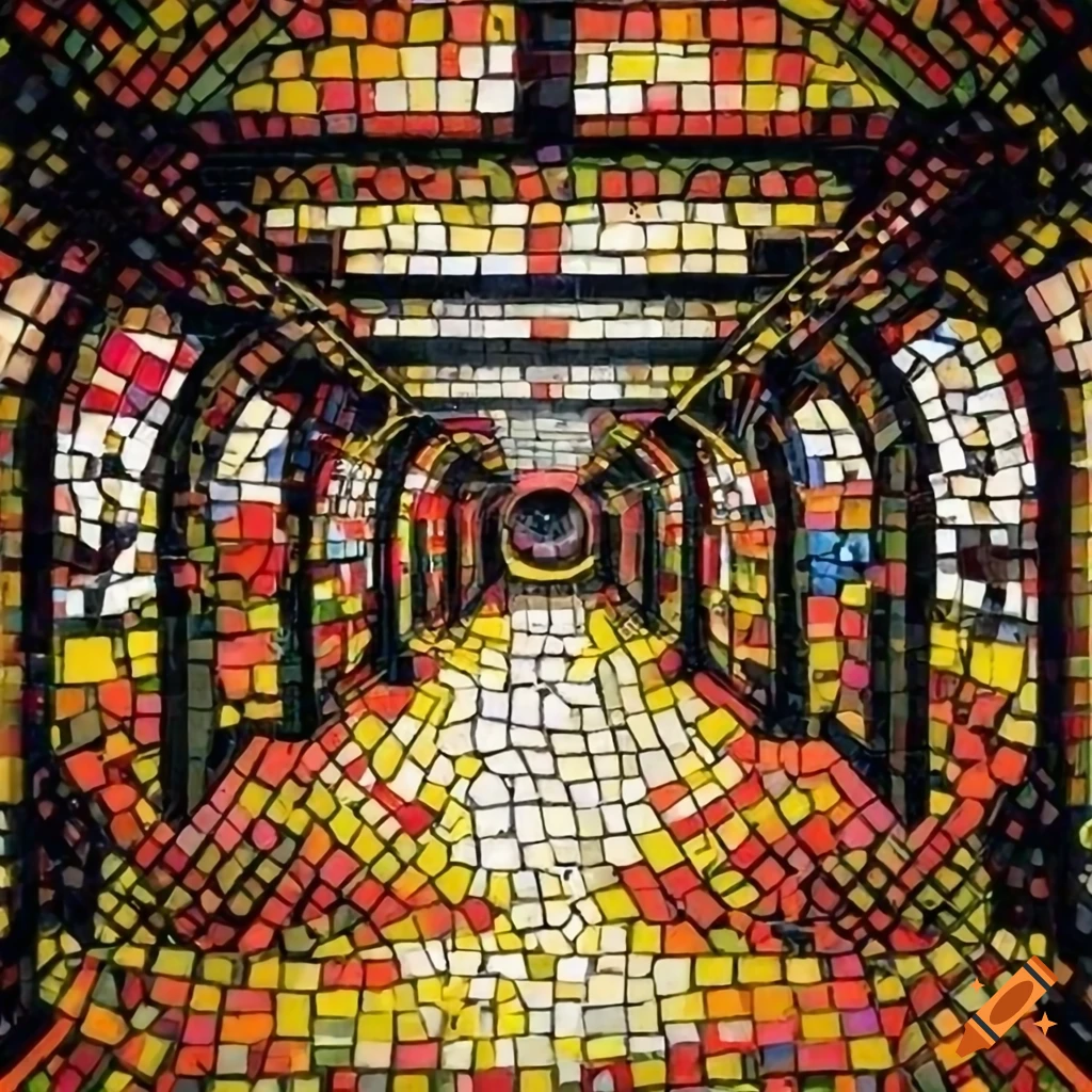 Subway station mosaic art
