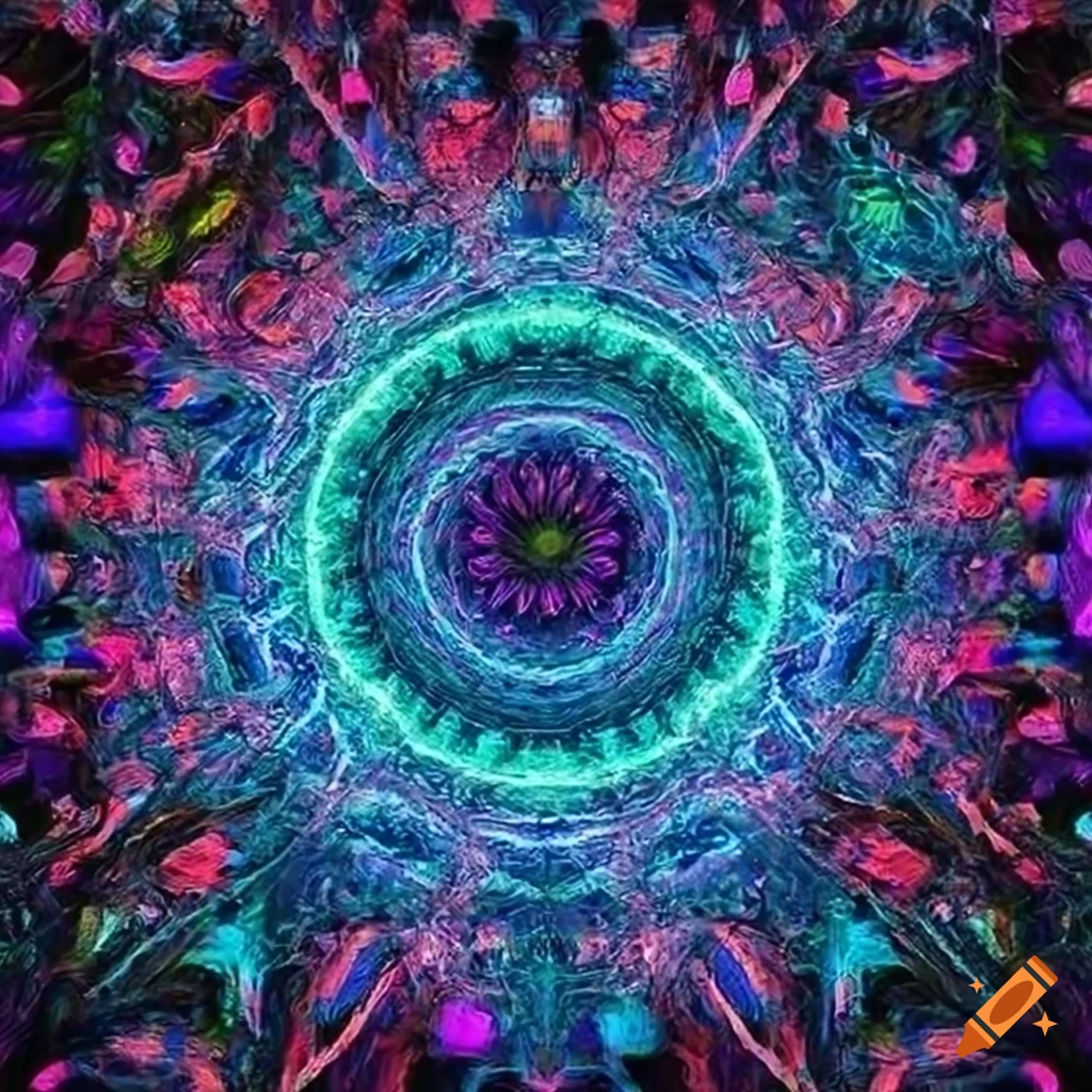 Neon grids and shifting patterns in the surreal installation Arcane ...